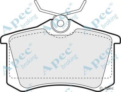 APEC BRAKING pad1060 -  Комплект тормозных колодок, дисковый тормоз